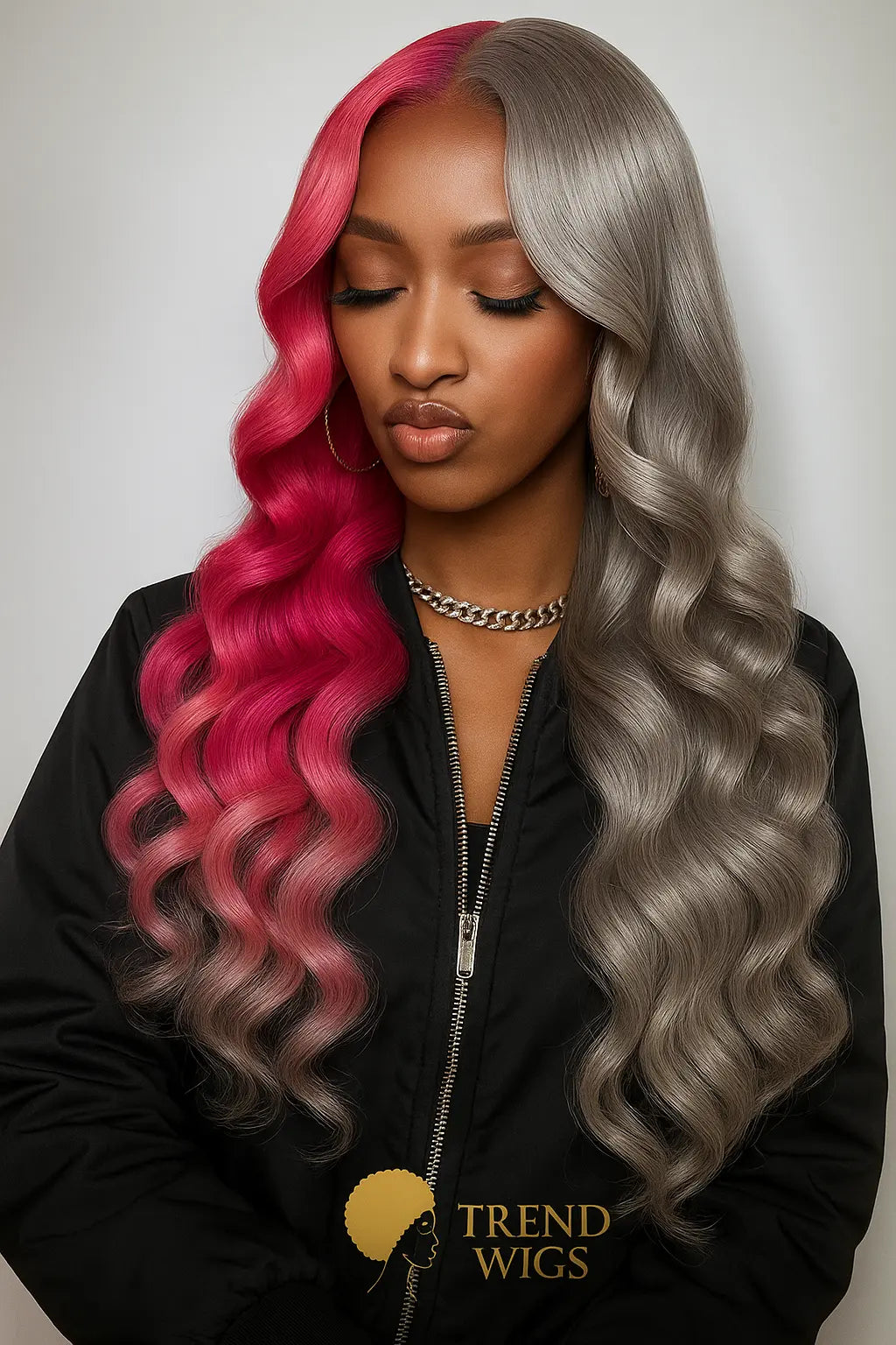 13x6 Pink Splice Silver Body Wave Lace Front Human Hair Wig 180% Brazilian Body Wave 13x4 Transparen Lace Frontal Wig For Women Trend Wigs