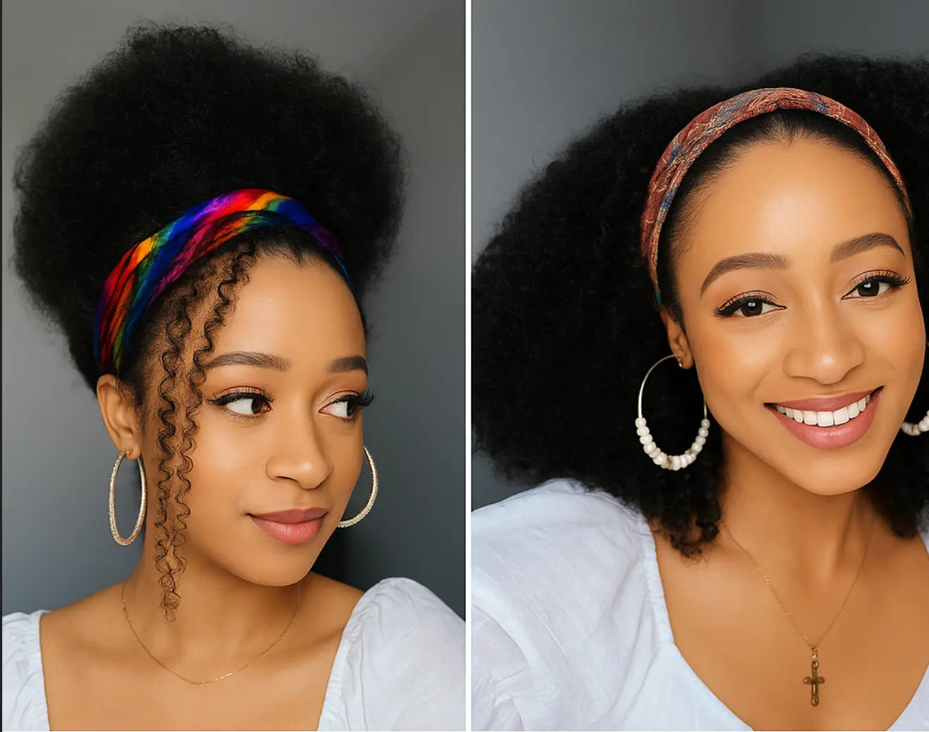 Afro Kinky Curly Headband Wig Raw Hair | Perruque Bandeau Afro Kinky Curly – Cheveux humains brésiliens Remy Trend Wigs