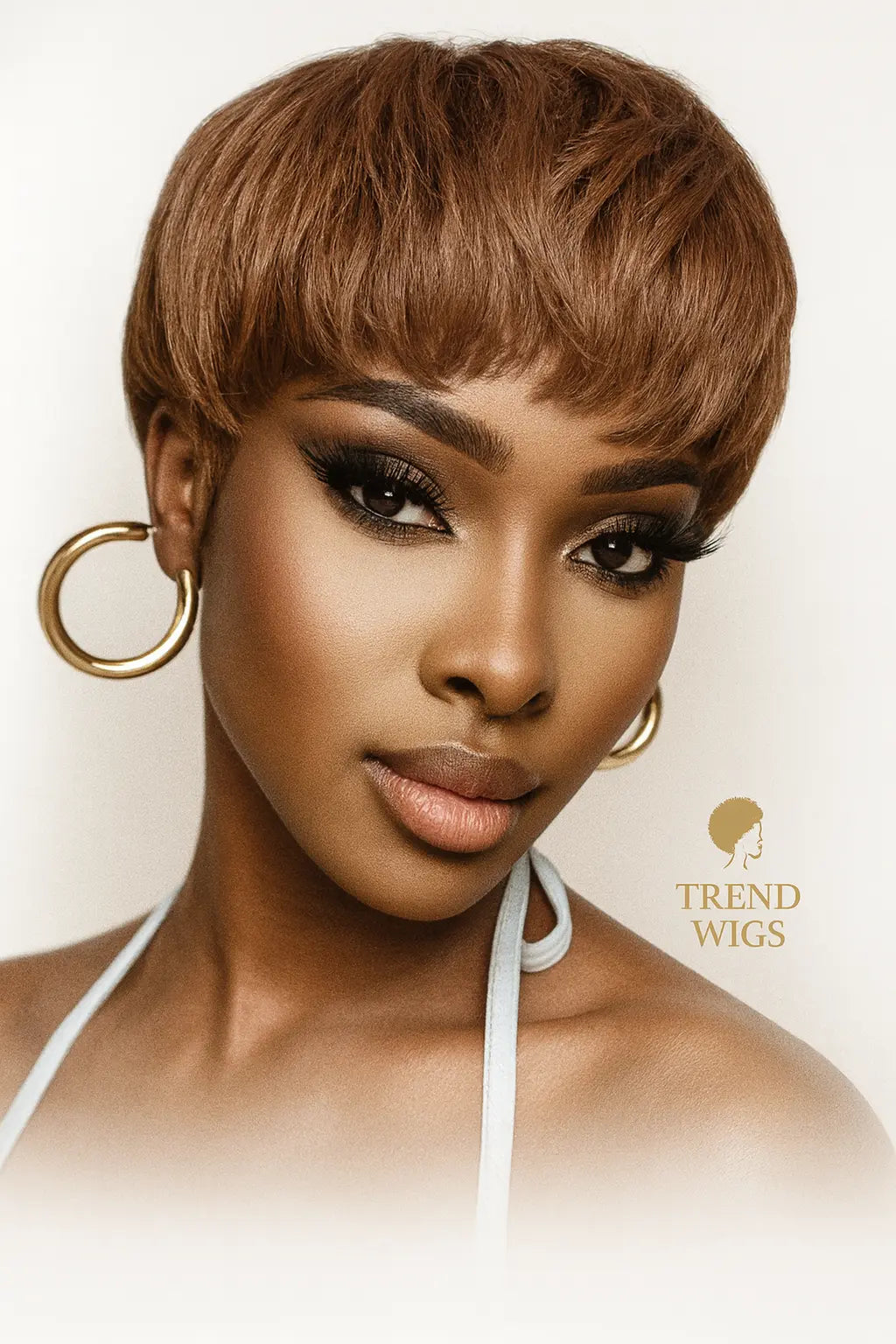 Brown Short Pixie Cut Wig Raw hair | Perruque courte Pixie Chocolat Cheveux Naturelles Trend Wigs