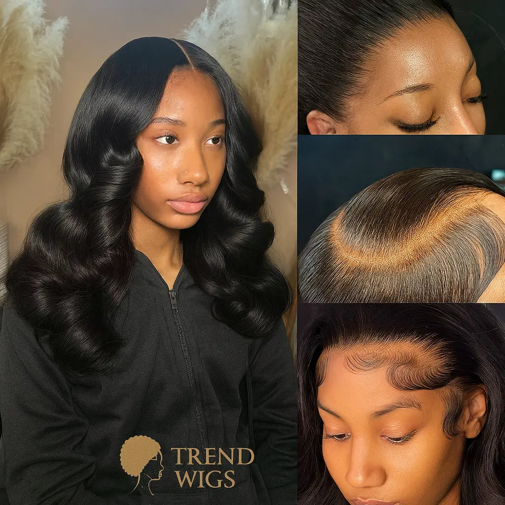 Wig Raw Hair Body Wave Short transparent lace TrendWigs