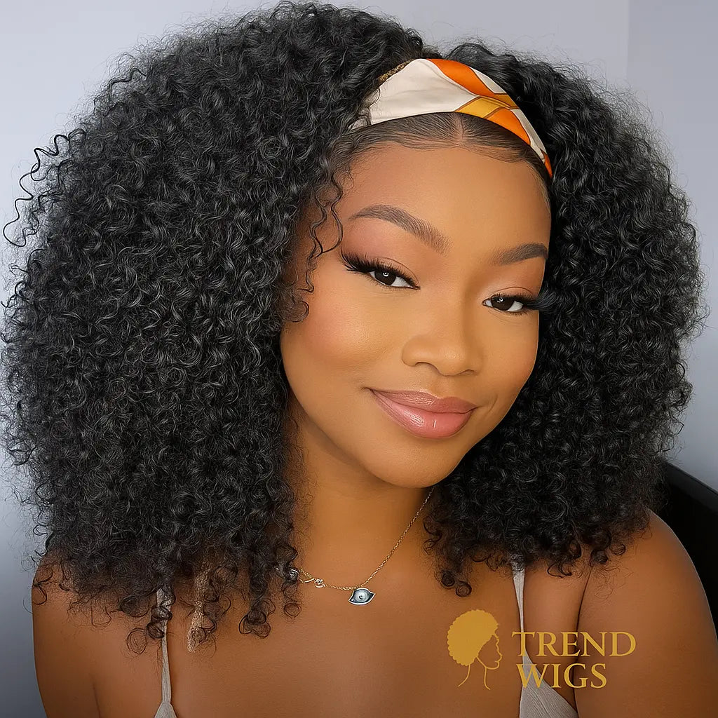 Headband Kinky Curly Wig Raw Hair | Perruque Bandeau Kinky Curly Trend Wigs