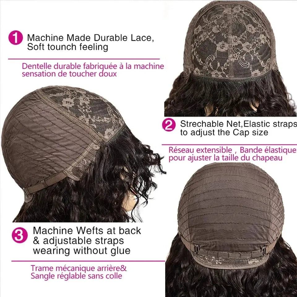 Jerry Curly Short Pixie Bob Cut Human Hair Wigs With Bangs For Women Wear To Go Peruvian Highlight Honey Water Wave Wigs Trend Wigs