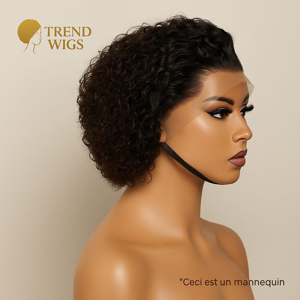 Pixie Wig Transparent Lace Front Human Remy Hair | Perruque Pixie Lace Front transparente Cheveux Humains 100% Trend Wigs