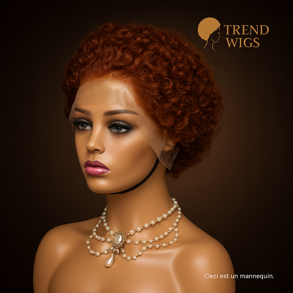 Pixie Wig Transparent Lace Front Human Remy Hair | Perruque Pixie Lace Front transparente Cheveux Humains 100% Trend Wigs