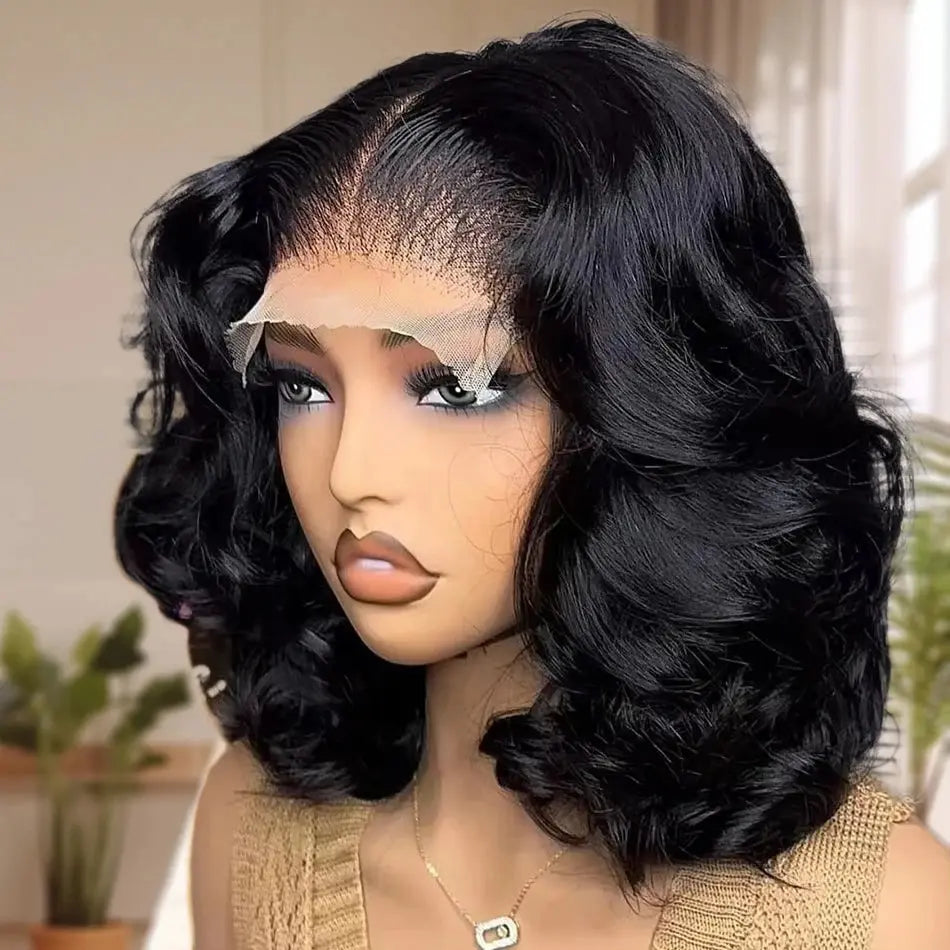Wig Raw Hair Body Wave Short transparent lace TrendWigs