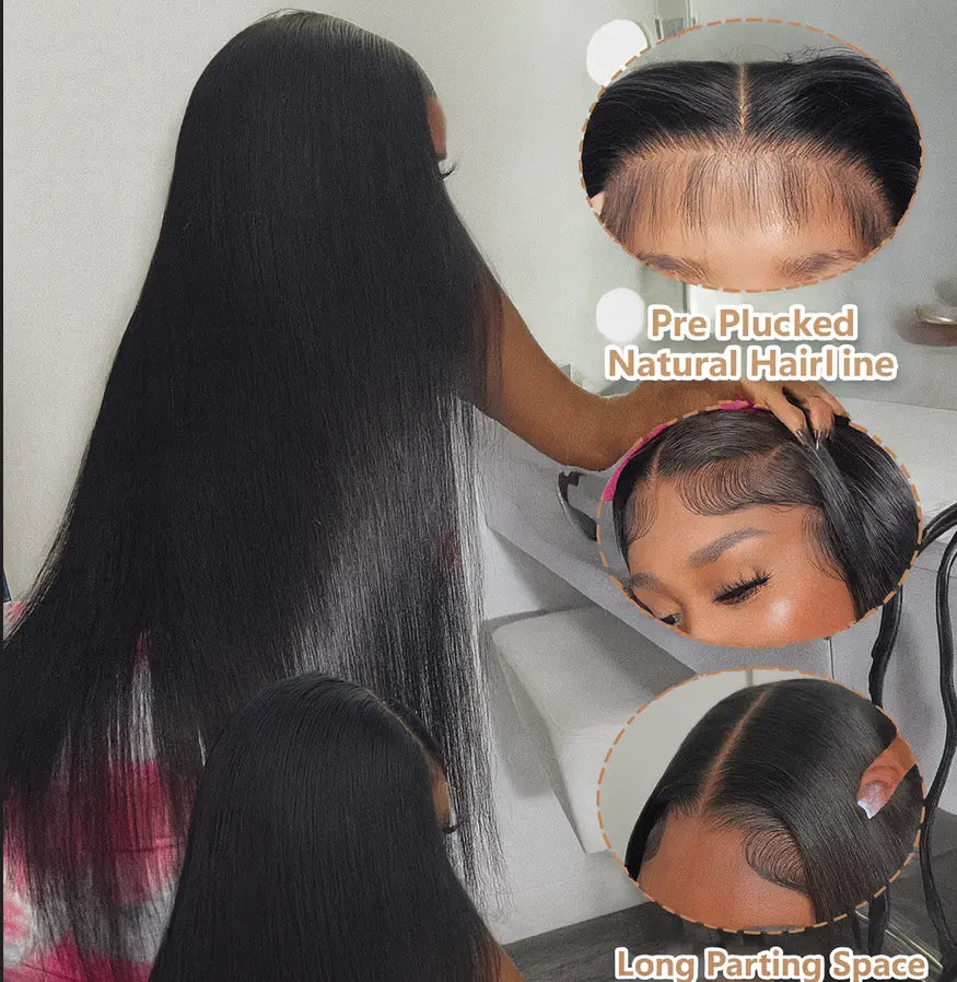 Straight HD Lace Wig Raw Hair Glueless | Perruque Lisse Sans Colle Lace Transparente Trend Wigs