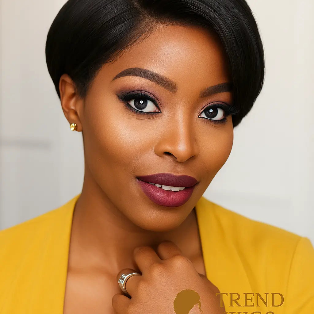 Straight Pixie Wig Human Raw Hair | Perruque Pixie Lisse en Cheveux Humains Trend Wigs