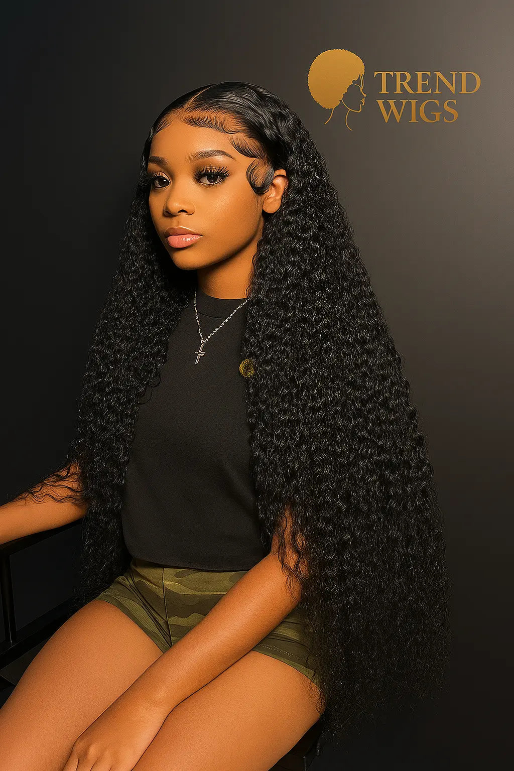 Wig Raw Hair water wave 100% Cheveux Humains brésiliens Lace Front transparente (HD) – Longue Perruque Bouclée Brésilienne TrendWigs