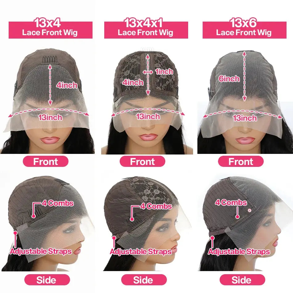 13x6 Pink Splice Silver Body Wave Lace Front Human Hair Wig 180% Brazilian Body Wave 13x4 Transparen Lace Frontal Wig For Women Trend Wigs