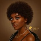 Afro Curly Pixie Wig Raw Hair | Perruque Afro Pixie bouclée – Cheveux humains brésiliens courts frange naturelle Trend Wigs