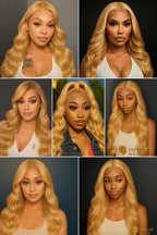 Body Wave Honey Blonde Lace Front Transparent Raw Hair | Perruque Body Wave Blond Miel Trend Wigs