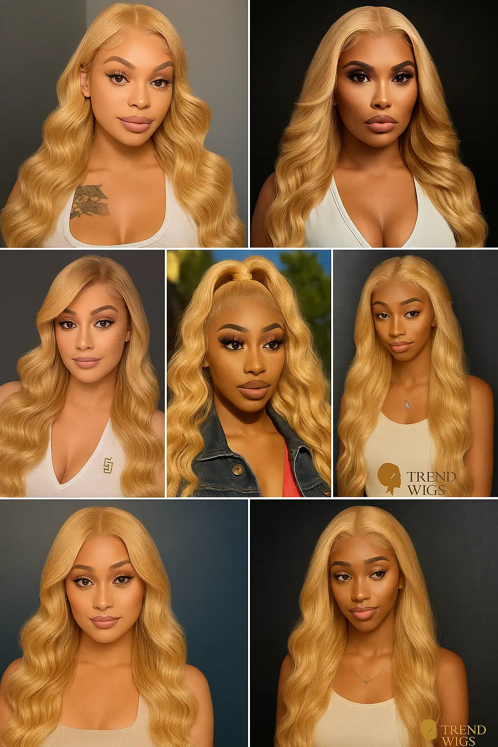 Body Wave Honey Blonde Lace Front Transparent Raw Hair | Perruque Body Wave Blond Miel Trend Wigs