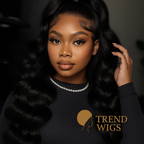 Body Wave Pre-Plucked Wig Raw Hair | Perruque noire ondulée cheveux naturels Trend Wigs