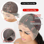 Brown Colored Pixie Cut Short Highlight Lace Human Hair Wigs For Women Ombre Short Brazilian Human Hair Wig Straight Pre Plucked Trend Wigs