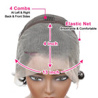 Chocolate brown 13x4 Short Bob Loose Wave Lace Front Wigs Bleached Knots Pixie Cut Hd Transparent Lace Front Human Hair Wig Trend Wigs