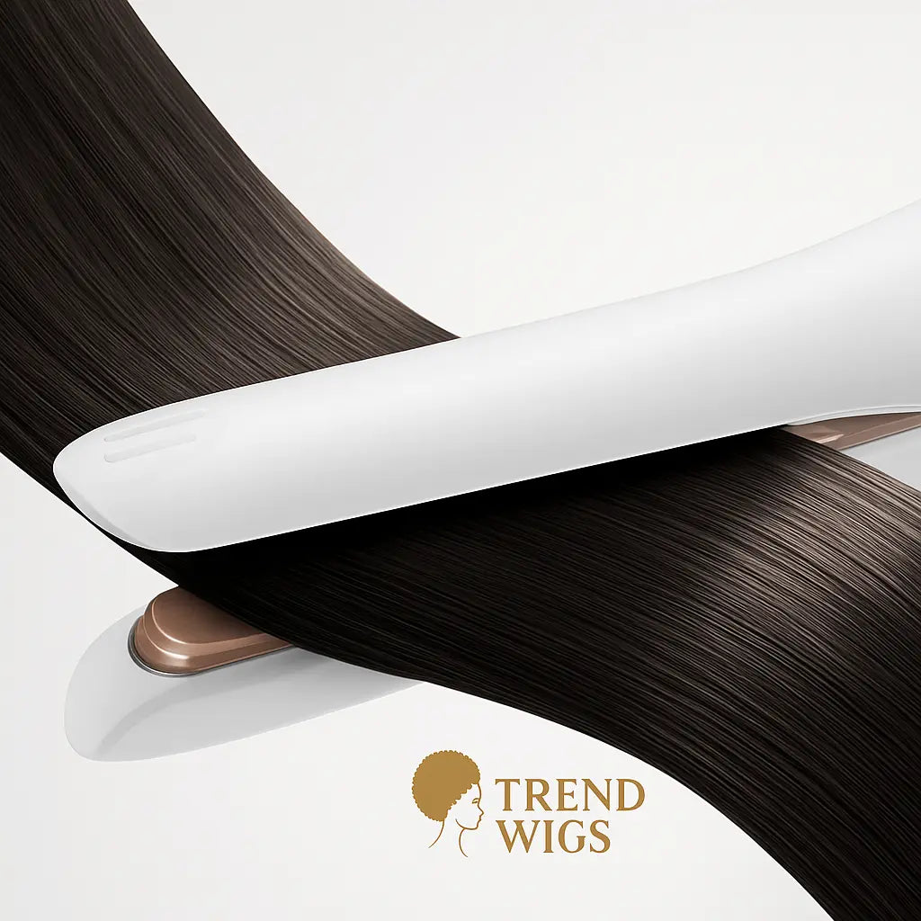 Fer à Lisser Électrique Professionnel Portable à Température Réglable pour Perruques, Cheveux Naturels & Extensions Trend Wigs