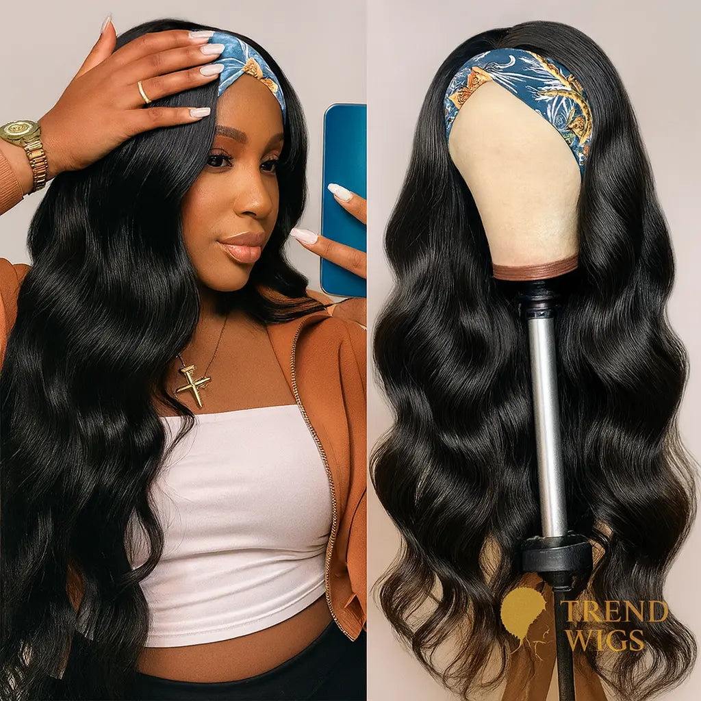 Headband Body Wave Wig Raw Hair | Perruque Bandeau ondulée en Cheveux Humains Trend Wigs