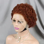 Pixie Curls 100% Human Hair 13x4 Lace Frontal Wigs Pixie Cut Short Bob Human Hair Wig Transparent Lace Front Human Hair Wig Trend Wigs