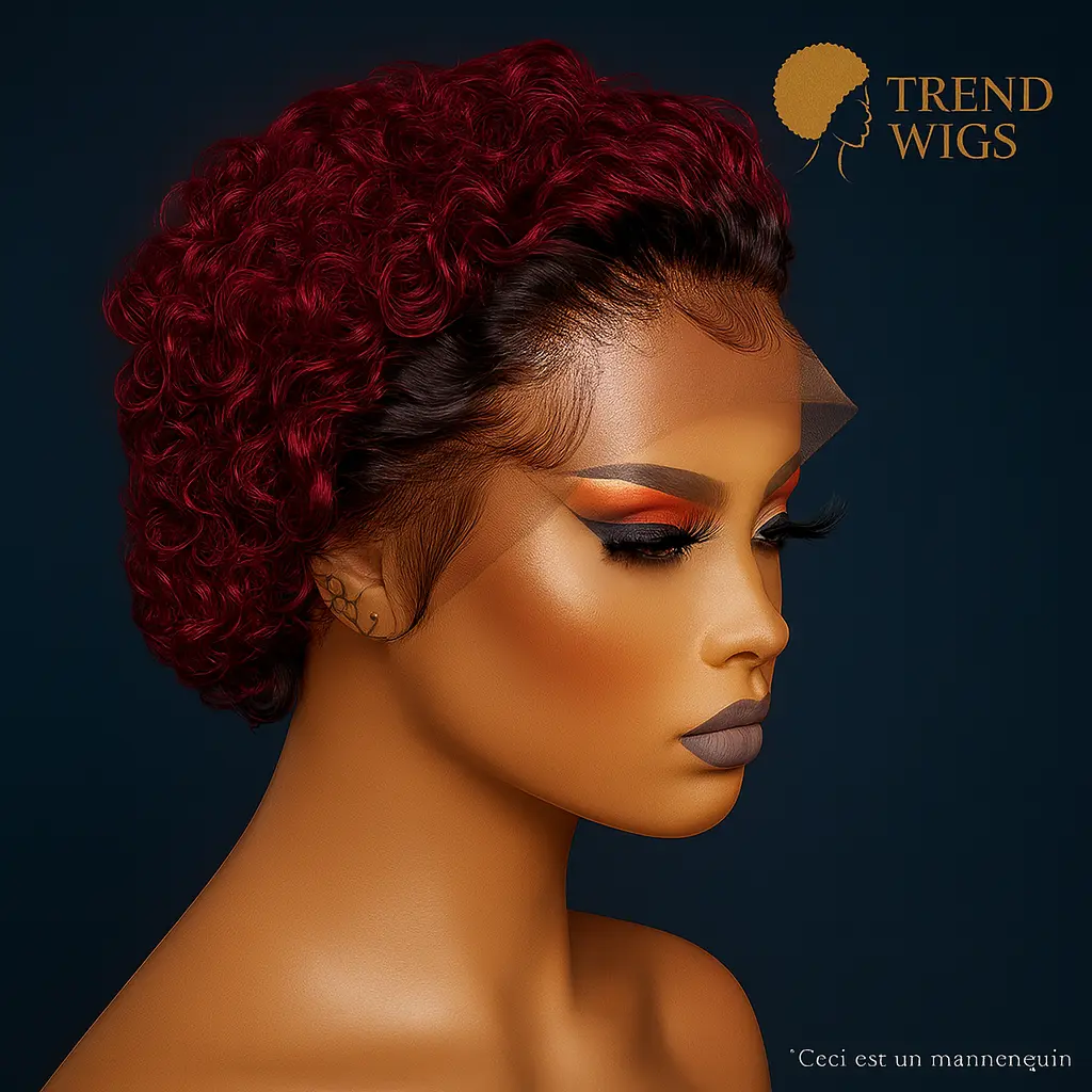 Pixie Wig Transparent Lace Front Human Remy Hair | Perruque Pixie Lace Front transparente Cheveux Humains 100% Trend Wigs