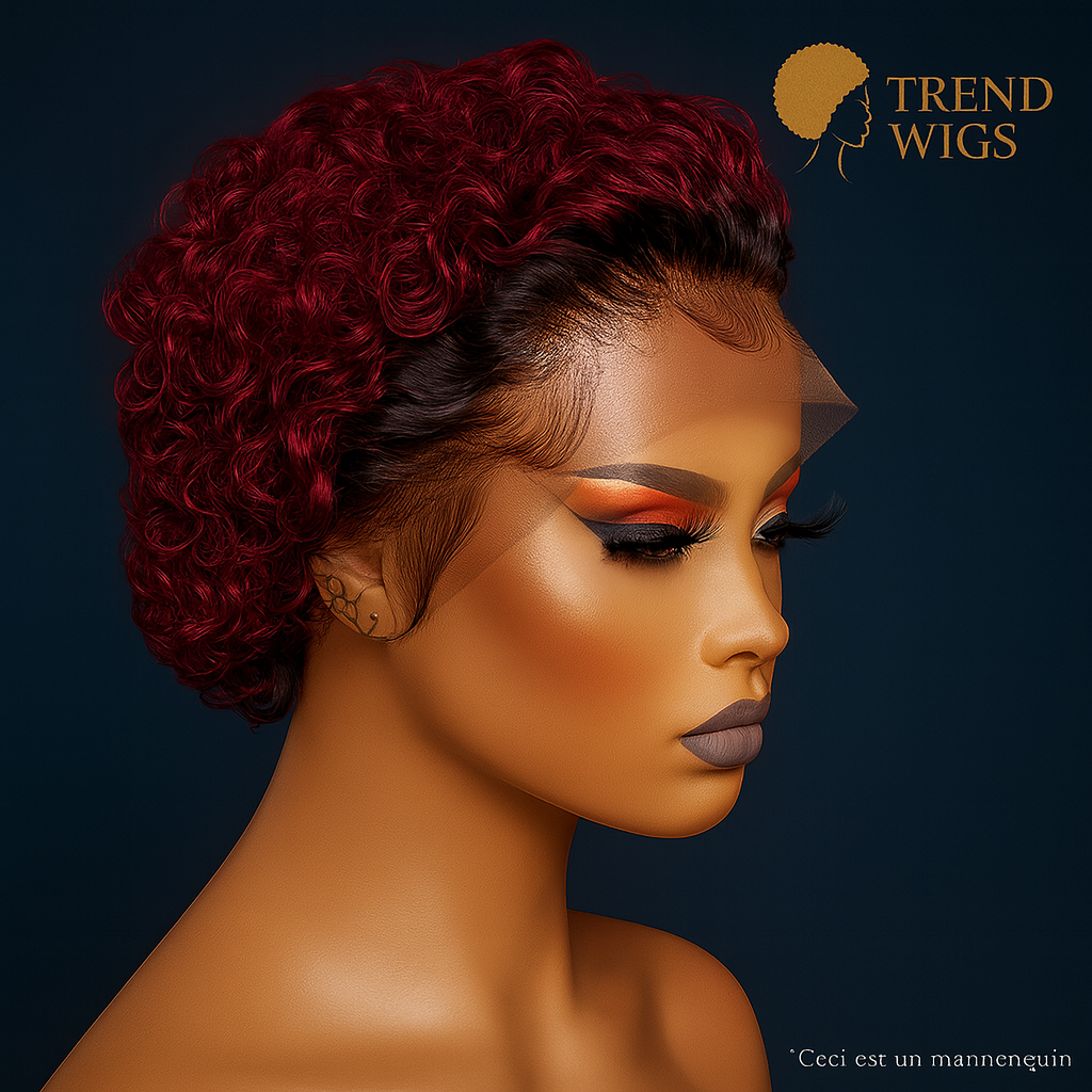 Pixie Wig Transparent Lace Front Human Remy Hair | Perruque Pixie Lace Front transparente Cheveux Humains 100% Trend Wigs