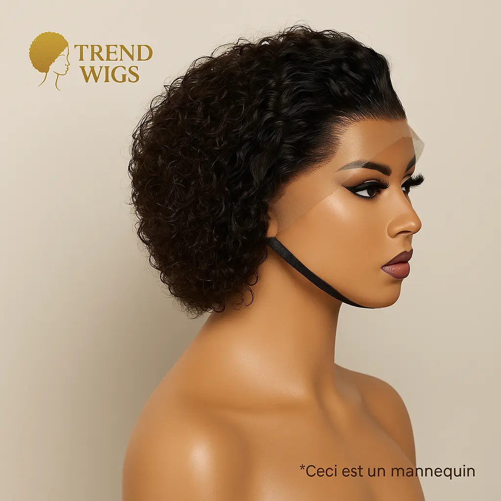 Pixie Wig Transparent Lace Front Human Remy Hair | Perruque Pixie Lace Front transparente Cheveux Humains 100% Trend Wigs