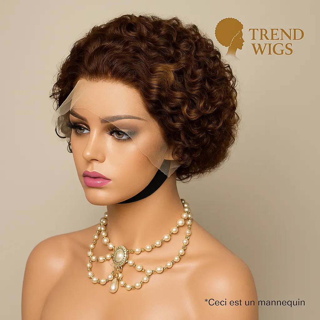 Pixie Wig Transparent Lace Front Human Remy Hair | Perruque Pixie Lace Front transparente Cheveux Humains 100% Trend Wigs