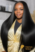 Straight HD Lace Wig Raw Hair Glueless | Perruque Lisse Sans Colle Lace Transparente Trend Wigs