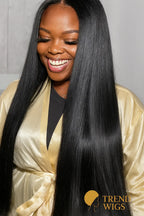 Straight HD Lace Wig Raw Hair Glueless | Perruque Lisse Sans Colle Lace Transparente Trend Wigs