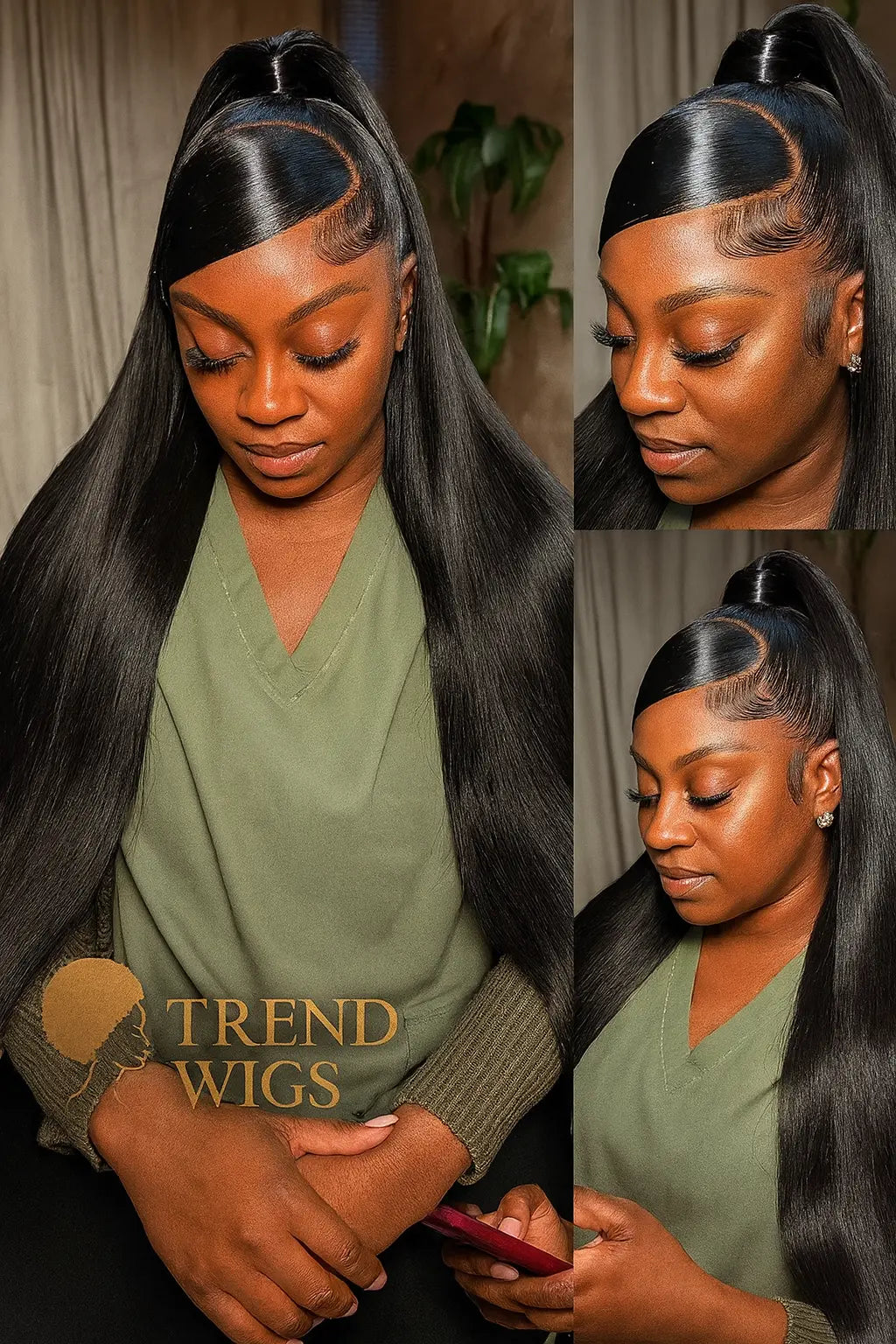 Straight HD Lace Wig Raw Hair Glueless | Perruque Lisse Sans Colle Lace Transparente Trend Wigs