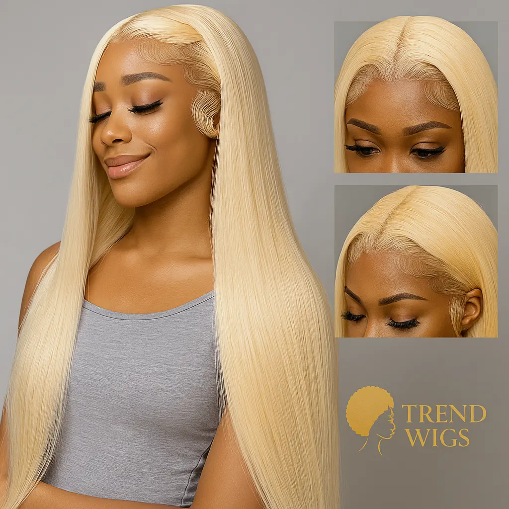 Straight and Body Wave Wig | Perruque Blonde lisse et ondulée lace transparente Trend Wigs