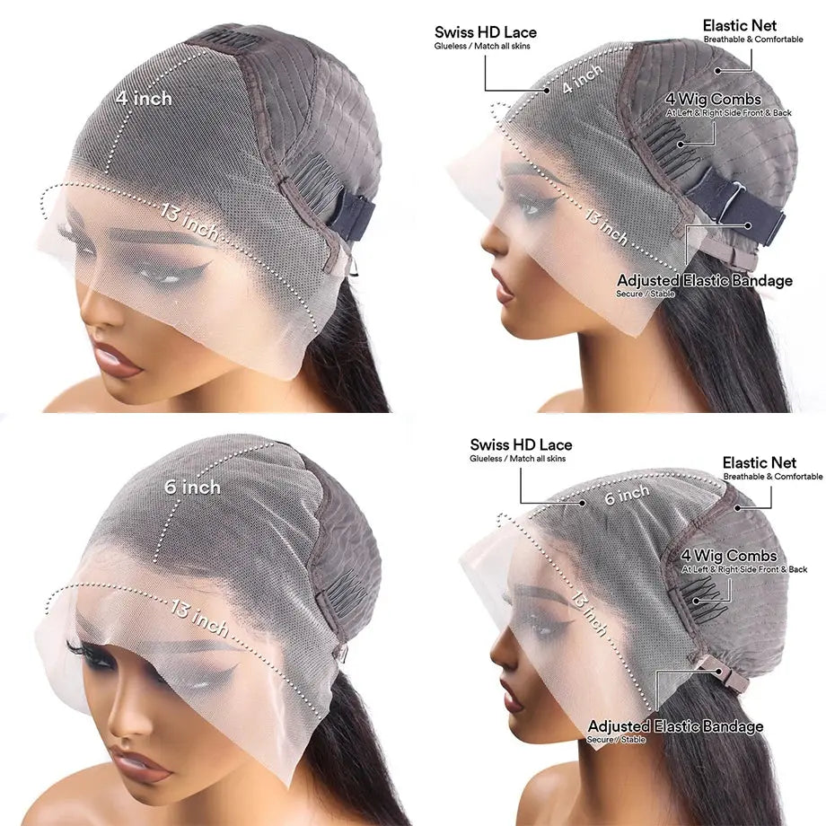 Wig Raw Hair Lisse Blond Mèches Highlight – Perruque HD Lace Front 13x4/13x6, 100% Cheveux Humains Brésiliens TrendWigs